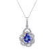 0.99ct Tanzanite pendant with 0.44tct diamonds set in 14K white gold