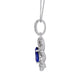 0.99ct Tanzanite pendant with 0.44tct diamonds set in 14K white gold