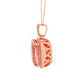 18.55ct Morganite pendant with 0.53tct diamonds set in 14K two tone gold