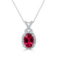 1.67 Tourmaline Pendants with 0.22tct Diamond set in 14K White Gold