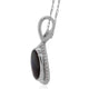 2.42ct Ammolite pendant with 0.09tct diamonds set in 14K white gold