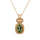 2.63ct Tourmaline pendant with 0.26tct diamonds set in 14K yellow gold