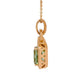 2.63ct Tourmaline pendant with 0.26tct diamonds set in 14K yellow gold