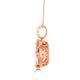 5.93ct Morganite Pendant with 0.34ct Diamonds set in 14K Rose Gold