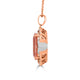 11.16 Morganite Pendants with 0.55tct Diamond set in 14K Rose Gold