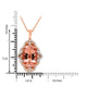 11.16 Morganite Pendants with 0.55tct Diamond set in 14K Rose Gold