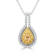 0.19ct Yellow Diamond Pendant with 0.38ct Diamonds set in 14K Two Tone