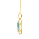 3.17ct Aquamarine Pendant with 0.19ct Diamonds set in 14K Yellow Gold