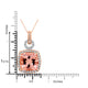 11.01ct Morganite pendant with 0.99tct diamonds set in 14K two tone gold