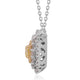 0.13ct Yellow Diamond pendant with 0.54tct diamonds set in 18K two tone gold