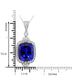 22.16 Tanzanite Pendants with 0.63tct Diamond set in 14K White Gold