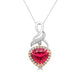 2.45ct Rubellite Pendant with 0.24ct Diamonds set in 14K Two Tone