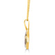 8.57Ct Gold Quartz Pendant With 0.22Tct Diamonds Set In 14K Yellow Gold