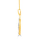 8.57Ct Gold Quartz Pendant With 0.57Tct Diamonds Set In 14K Yellow Gold