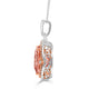 29.16 Morganite Pendants with 1.72tct Diamond set in 14K Two Tone Gold