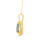 2.75 Aquamarine Pendants with 0.26tct Diamond set in 14K Yellow Gold