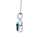 0.85ct Tourmaline pendant with 0.05tct diamonds set in 14K white gold