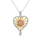 0.49ct Pink Diamond Pendant with 0.93ct Diamonds set in 14K Two Tone