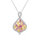 0.59ct Pink Diamond Pendant with 0.58ct Diamonds set in 14K Two Tone