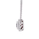 0.82ct Rubelite pendant with 0.15tct diamonds set in 14K white gold