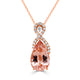 5.60Ct Morganite Pendant With 0.26Tct Diamonds Set In 14K Rose Gold