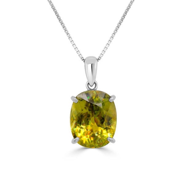 7.93ct Sphene Pendant set in Platinum