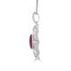 3.21ct Star Ruby Pendant with 0.1tct Diamonds set in 18K White Gold