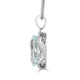 11.59ct Aquamarine Pendant with 0.12tct Diamonds set in 900 Platinum