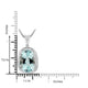 11.59ct Aquamarine Pendant with 0.12tct Diamonds set in 900 Platinum