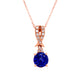 1.97ct Tanzanite pendant with 0.17tct diamonds set in 14K rose gold