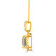 1.20Ct Aquamarine Pendant With 0.31Tct Diamonds Set In 18K Yellow Gold