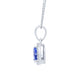 0.59ct Tanzanite pendant with 0.10tct diamonds set in 14K white gold