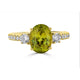 2.85ct Sphene ring with 0.48tct diamonds set in 14K yellow gold