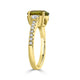 2.85ct Sphene ring with 0.48tct diamonds set in 14K yellow gold