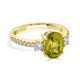 2.85ct Sphene ring with 0.48tct diamonds set in 14K yellow gold