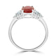 1.58Ct Ruby Ring With 0.09Tct Diamonds Set In 14K White Gold