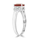 1.58Ct Ruby Ring With 0.09Tct Diamonds Set In 14K White Gold