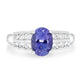 1.97ct Tanzanite Rings with 0.32tct Diamond set in 14K White Gold