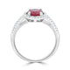 1.16Ct Ruby Ring With 0.25Tct Diamonds Set In 14K White Gold