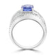 2.59ct Tanzanite Rings with 0.59tct Diamond set in 14K White Gold