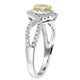 0.53ct Yellow Diamond Rings with 0.4tct Diamond set in 14K Two Tone Gold