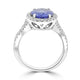 3.59ct Tanzanite Ring With 0.50tct Diamonds Set In 14kt White Gold