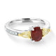 1.07Ct Ruby Ring With 0.54Tct Diamonds Set In 14K White Gold