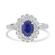 1.4ct Sapphire Rings with 0.44tct Diamond set in 14K White Gold