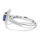 1.4ct Sapphire Rings with 0.44tct Diamond set in 14K White Gold