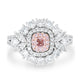 0.16ct Pink Diamond Rings with 1.56tct Diamond set in 14K Two Tone Gold