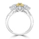 0.21ct Yellow Diamond Rings with 1.13tct Diamond set in 14K Two Tone Gold