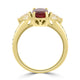 1.97Ct Ruby Ring With 0.69Tct Diamonds Set In 18K Yellow Gold