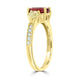 1.97Ct Ruby Ring With 0.69Tct Diamonds Set In 18K Yellow Gold