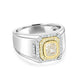 1ct Yellow Diamond Ring with 0.42ct Diamonds set in 14K Two Tone